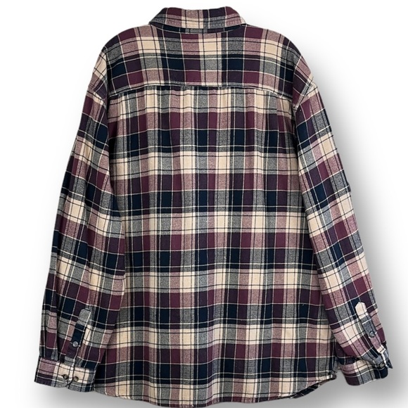 Carhartt Unisex Earthy Tone Button Up Long Sleeve Checkered Shirt Size 2XL - Picture 5 of 11